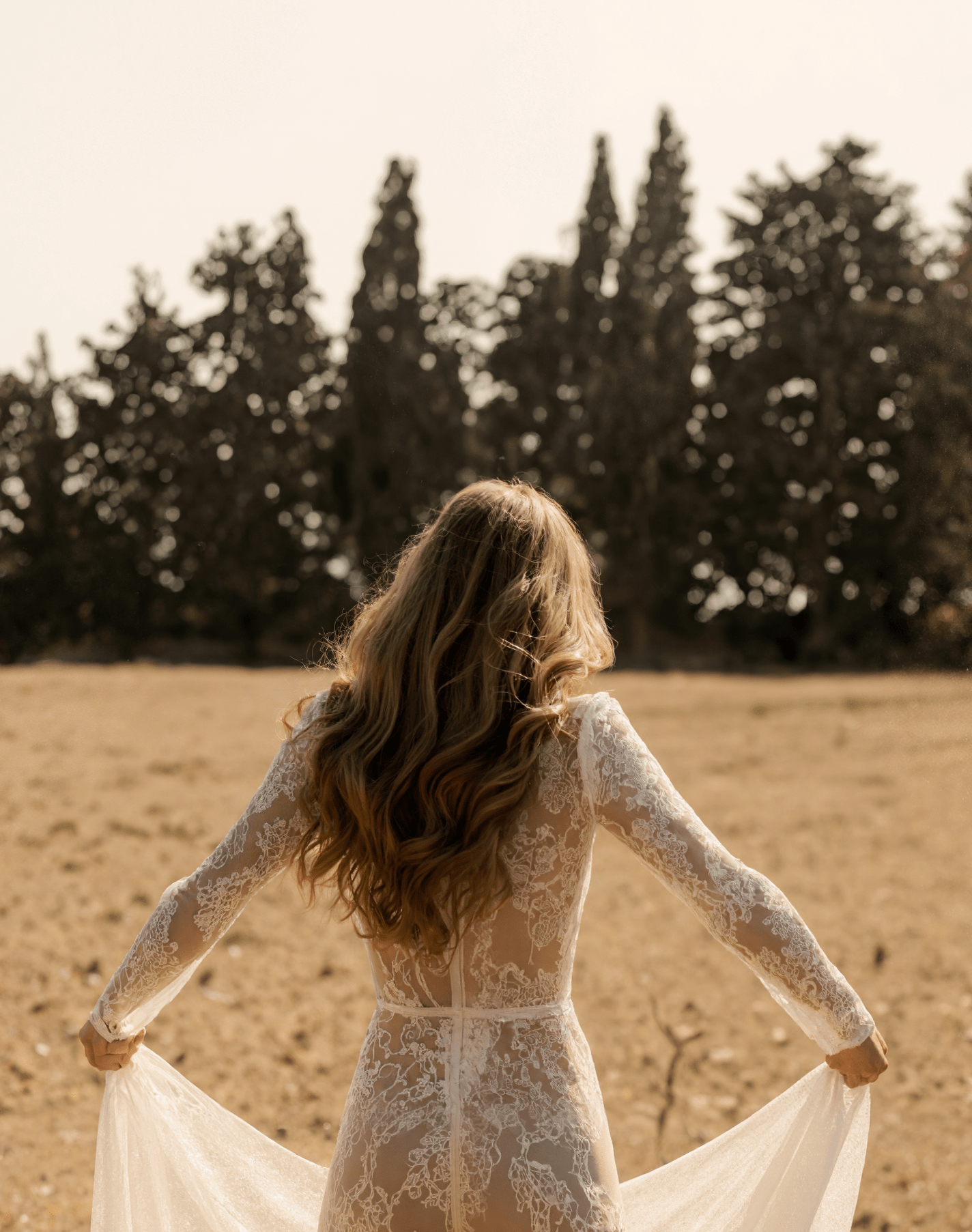 Luxury Long Sleeve Lace Sheer Robe Dress | Bridal Getting Ready & Boudoir Gown - Luzilly Bridal & Apparel