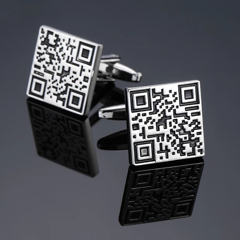 Luxury men's French shirt cufflinks classic square blue and black retro patterns cuff buttons suit accessories jewelry wholesale - Luzilly Bridal & Apparel