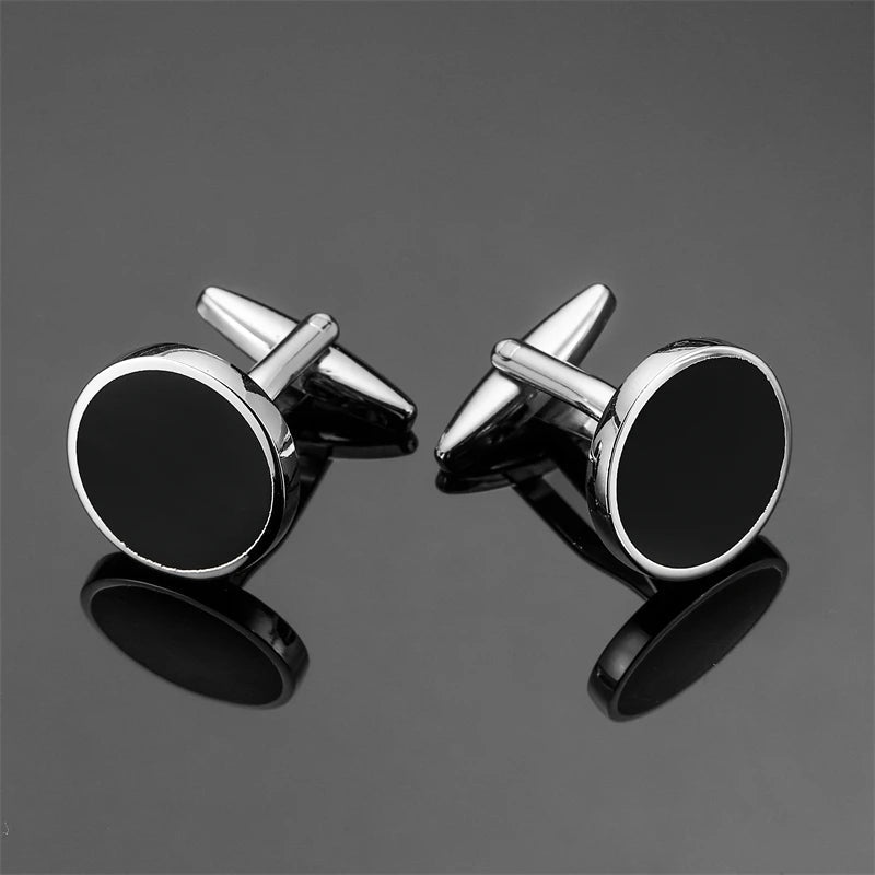 Luxury men's French shirt cufflinks classic square blue and black retro patterns cuff buttons suit accessories jewelry wholesale - Luzilly Bridal & Apparel