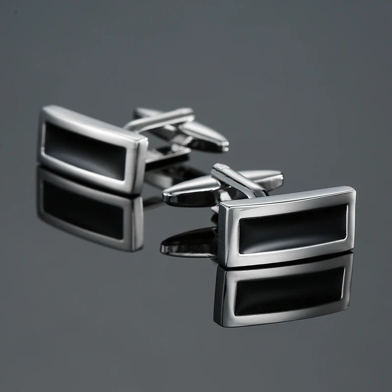 Luxury men's French shirt cufflinks classic square blue and black retro patterns cuff buttons suit accessories jewelry wholesale - Luzilly Bridal & Apparel