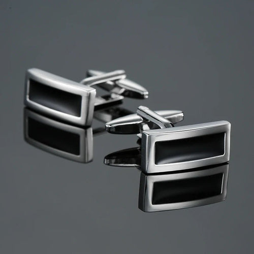 Luxury men's French shirt cufflinks classic square blue and black retro patterns cuff buttons suit accessories jewelry wholesale - Luzilly Bridal & Apparel