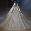 Luxury Off-Shoulder Ball Gown Wedding Dress - Luzilly Bridal & Apparel