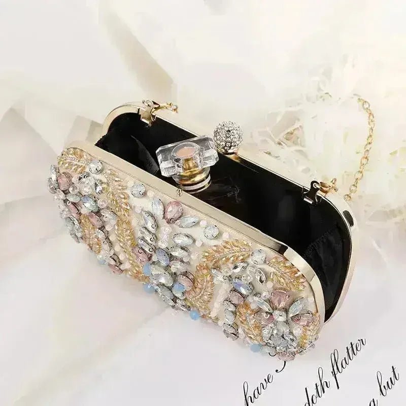 Luxury Rhinestone Clutch Bag - Wedding & Party Purse | Femstylo - Luzilly Bridal & Apparel
