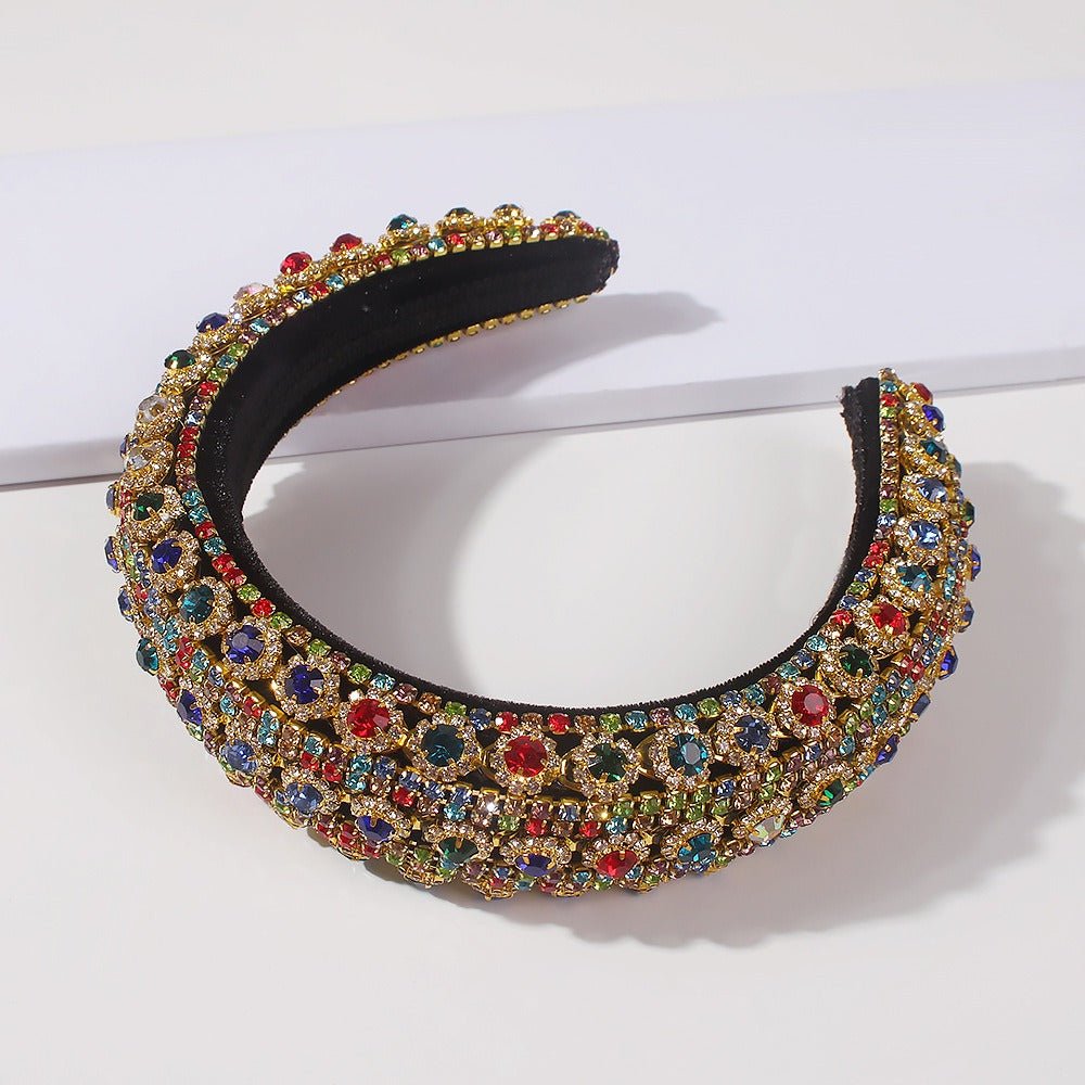 Luxury ZA Rhinestone Hairbands for Women Shinny Padded HeadBands Bridal Party Wedding Headdress Hair Jewelry Birthday Gifts - Luzilly Bridal & Apparel