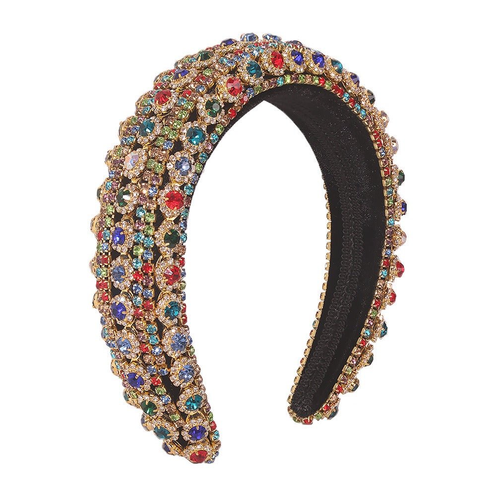 Luxury ZA Rhinestone Hairbands for Women Shinny Padded HeadBands Bridal Party Wedding Headdress Hair Jewelry Birthday Gifts - Luzilly Bridal & Apparel