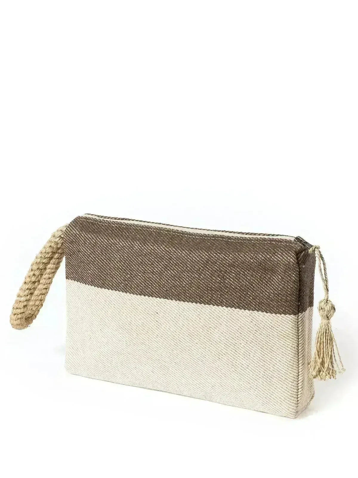 Macrame Jute Clutch in Brown - Luzilly Bridal & Apparel