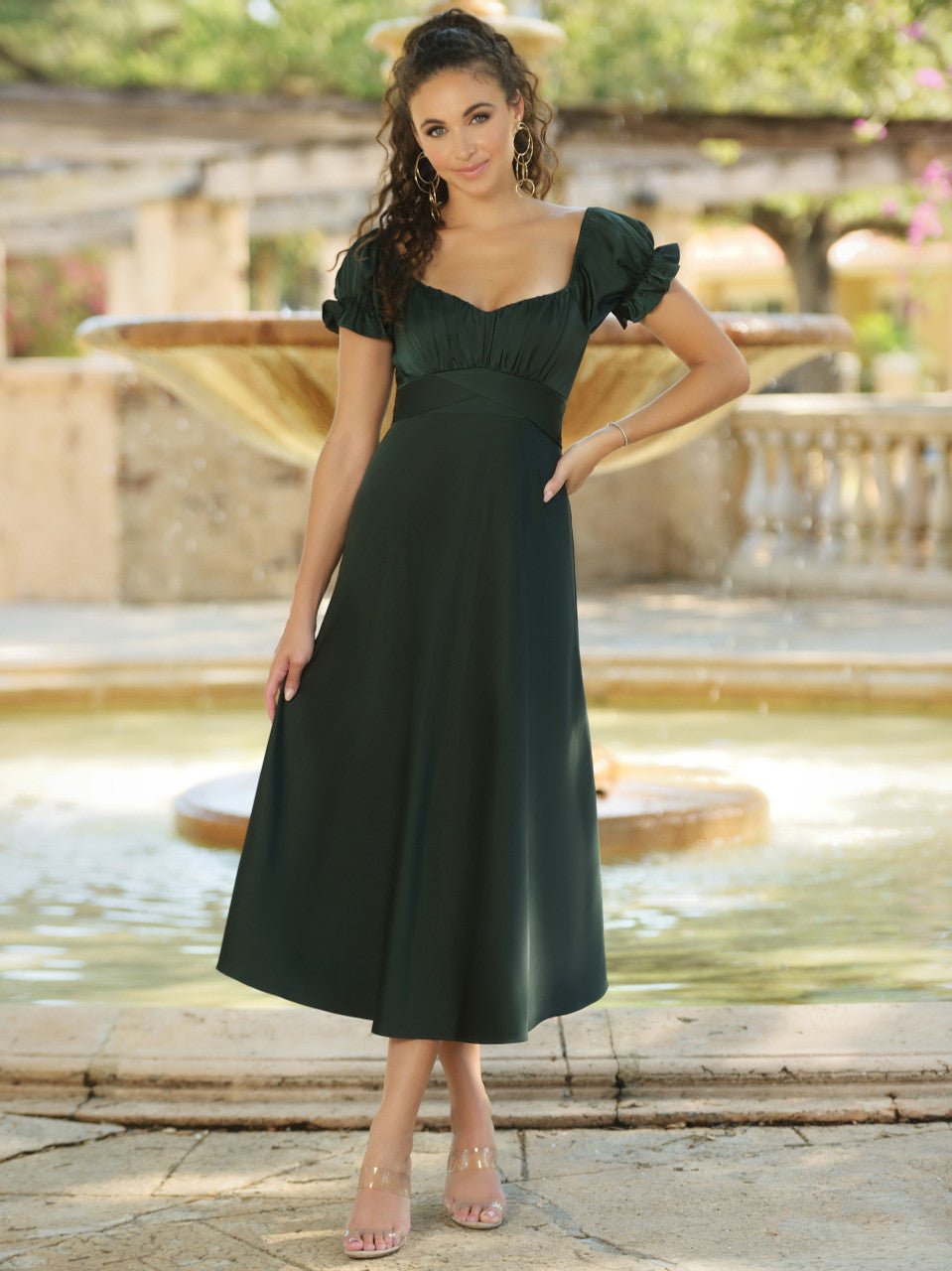 Maldives Midi Dress - Hunter Green - Luzilly Bridal & Apparel