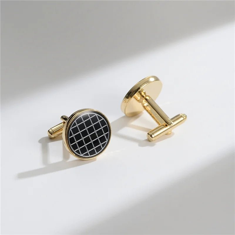 Man Shirt Cufflinks Copper Cufflinks For Mens Luxury Wedding Guests Gifts Round Square Fashion Jewelry Men Cuffs Links Tie Clip - Luzilly Bridal & Apparel
