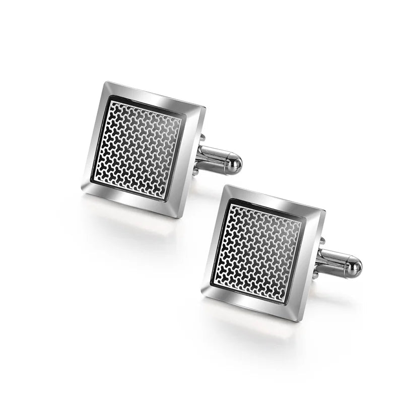 Man Shirt Cufflinks Copper Cufflinks For Mens Luxury Wedding Guests Gifts Round Square Fashion Jewelry Men Cuffs Links Tie Clip - Luzilly Bridal & Apparel
