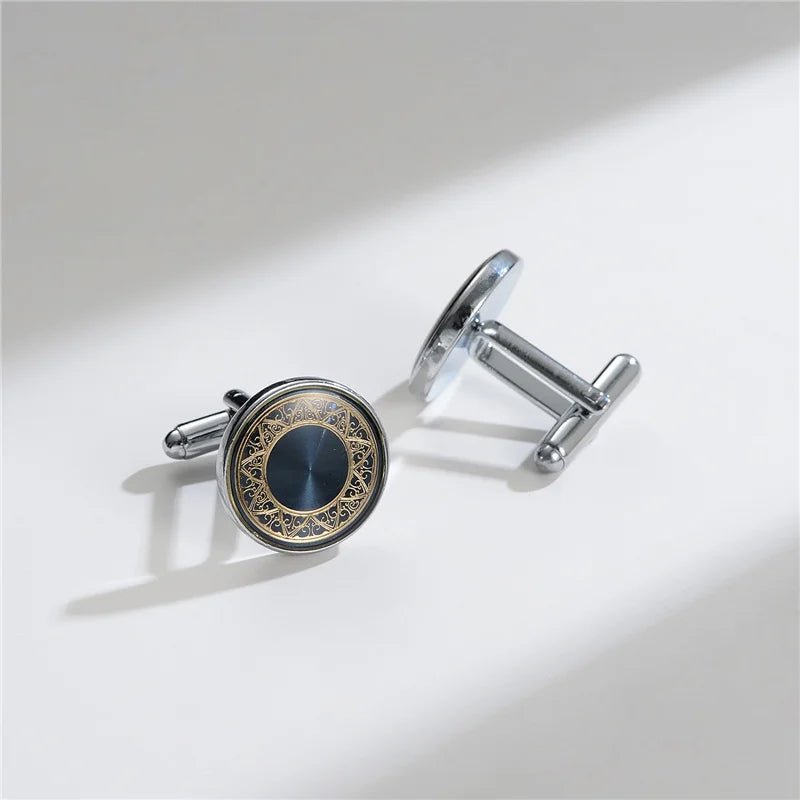 Man Shirt Cufflinks Copper Cufflinks For Mens Luxury Wedding Guests Gifts Round Square Fashion Jewelry Men Cuffs Links Tie Clip - Luzilly Bridal & Apparel