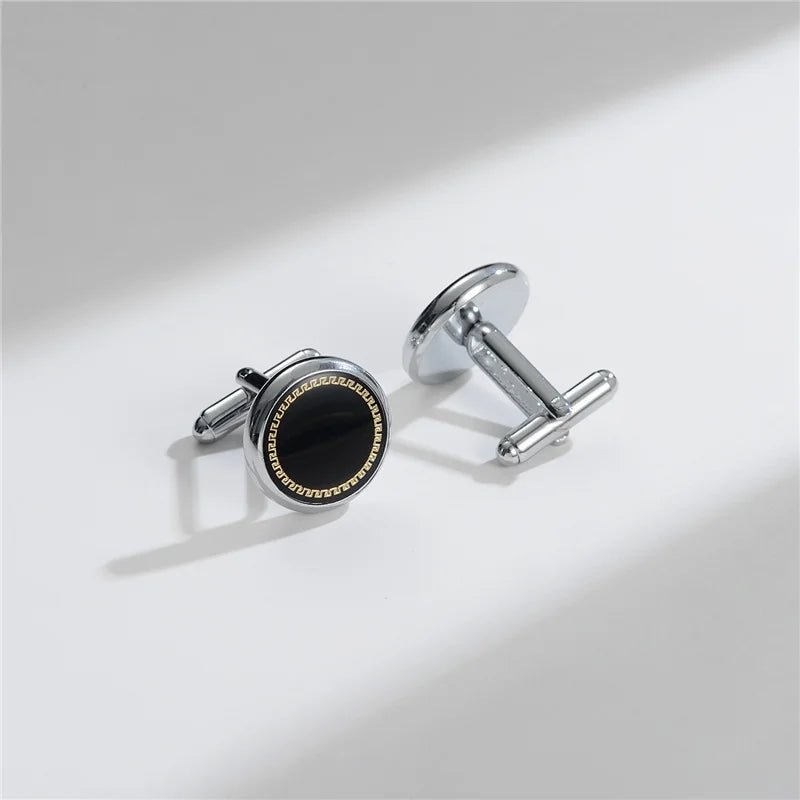Man Shirt Cufflinks Copper Cufflinks For Mens Luxury Wedding Guests Gifts Round Square Fashion Jewelry Men Cuffs Links Tie Clip - Luzilly Bridal & Apparel