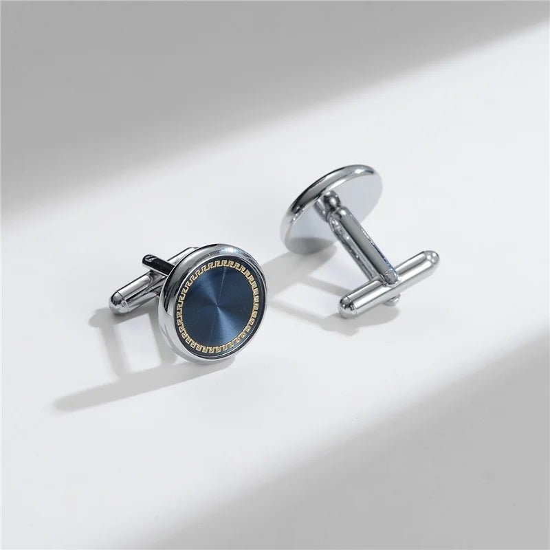 Man Shirt Cufflinks Copper Cufflinks For Mens Luxury Wedding Guests Gifts Round Square Fashion Jewelry Men Cuffs Links Tie Clip - Luzilly Bridal & Apparel
