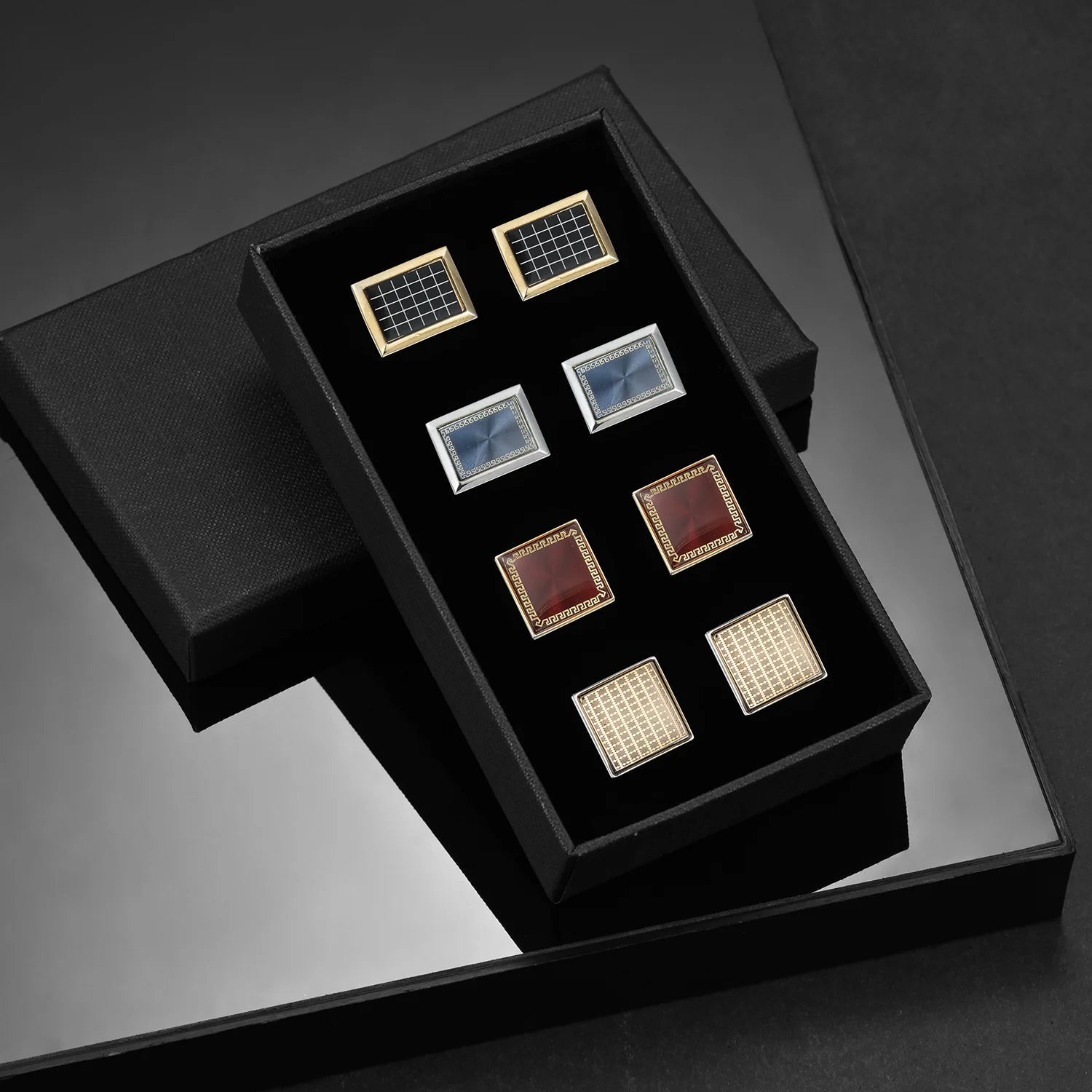 Man Shirt Cufflinks Copper Cufflinks For Mens Luxury Wedding Guests Gifts Round Square Fashion Jewelry Men Cuffs Links Tie Clip - Luzilly Bridal & Apparel
