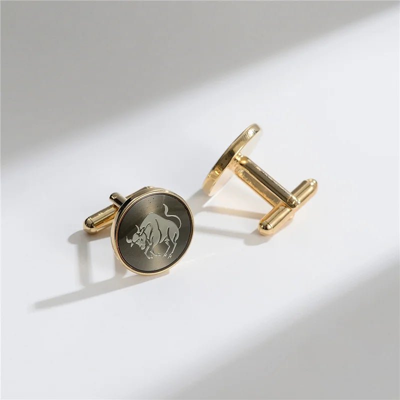 Man Shirt Cufflinks Copper Cufflinks For Mens Luxury Wedding Guests Gifts Round Square Fashion Jewelry Men Cuffs Links Tie Clip - Luzilly Bridal & Apparel
