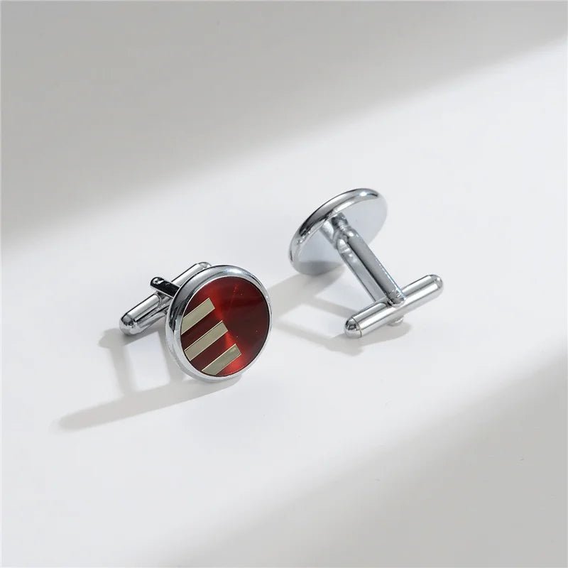Man Shirt Cufflinks Copper Cufflinks For Mens Luxury Wedding Guests Gifts Round Square Fashion Jewelry Men Cuffs Links Tie Clip - Luzilly Bridal & Apparel
