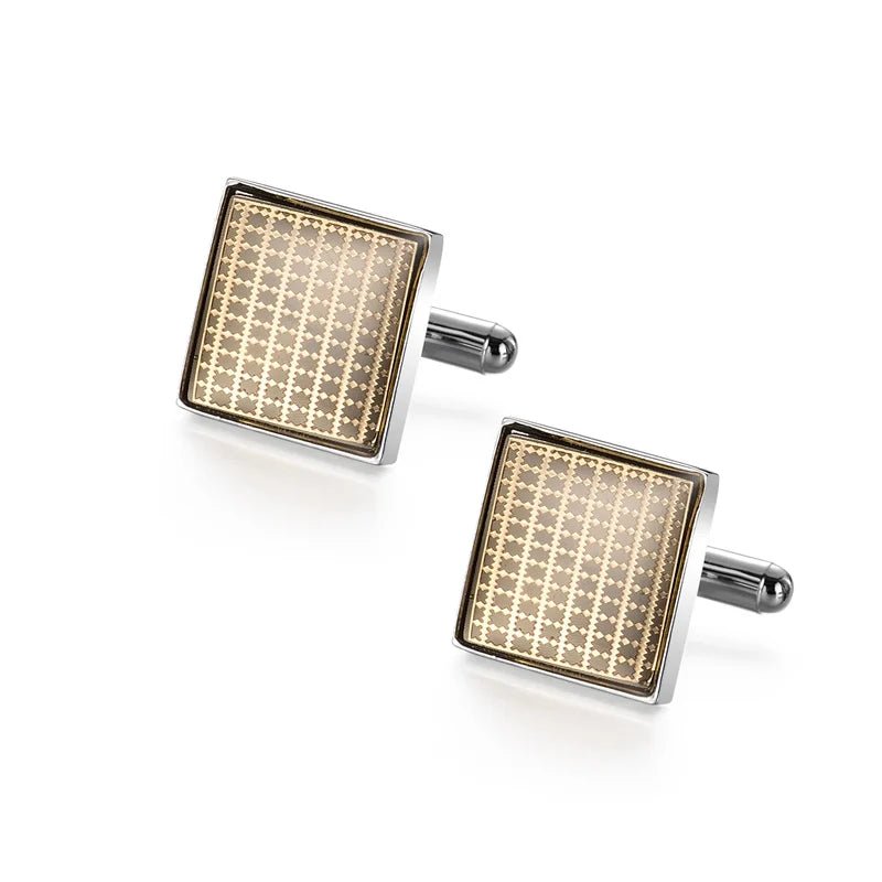Man Shirt Cufflinks Copper Cufflinks For Mens Luxury Wedding Guests Gifts Round Square Fashion Jewelry Men Cuffs Links Tie Clip - Luzilly Bridal & Apparel