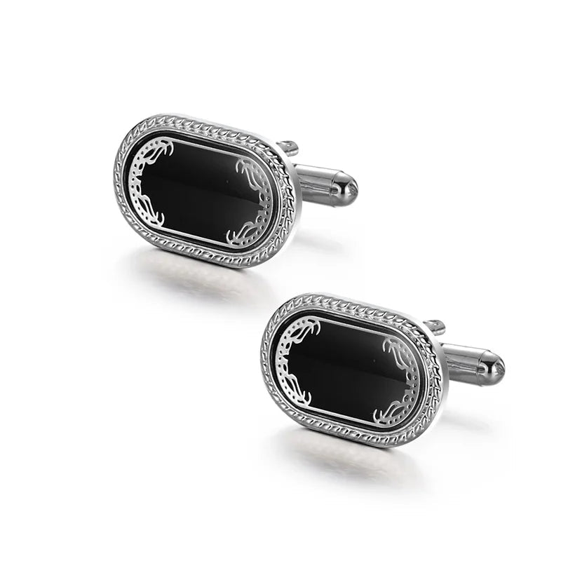 Man Shirt Cufflinks Copper Cufflinks For Mens Luxury Wedding Guests Gifts Round Square Fashion Jewelry Men Cuffs Links Tie Clip - Luzilly Bridal & Apparel