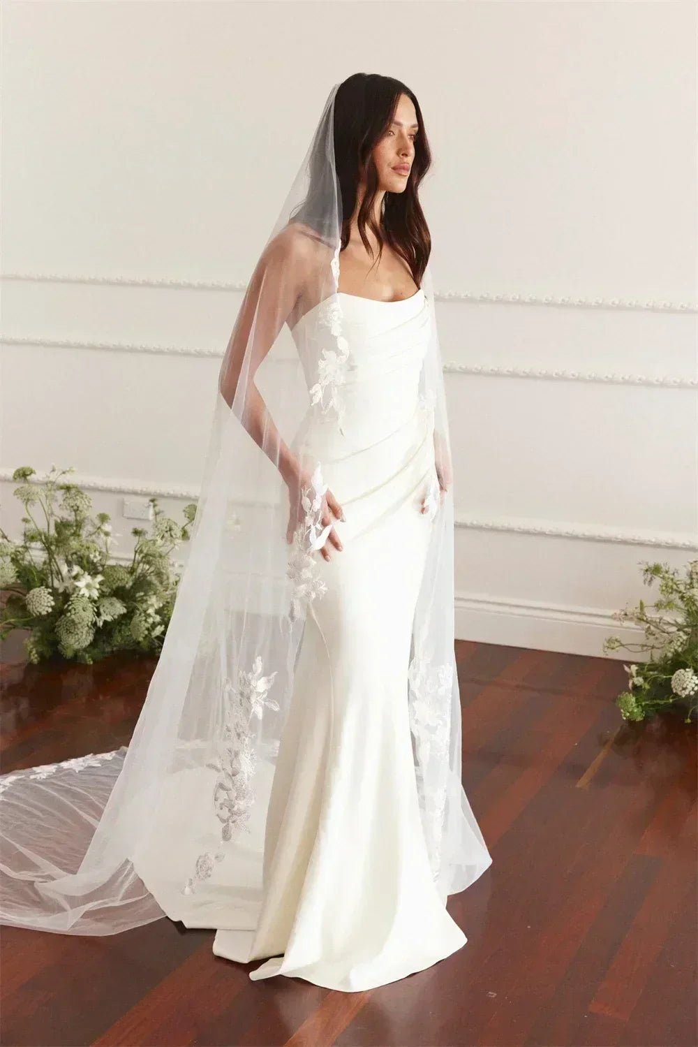 Maternity Mermaid Wedding Dress | Silk Satin Gown -femstylo - Luzilly Bridal & Apparel
