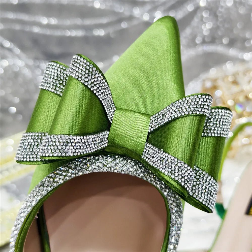Med Heel Shoes for Women Italian Design Shoes and Bag Set ED1130 - Luzilly Bridal & Apparel