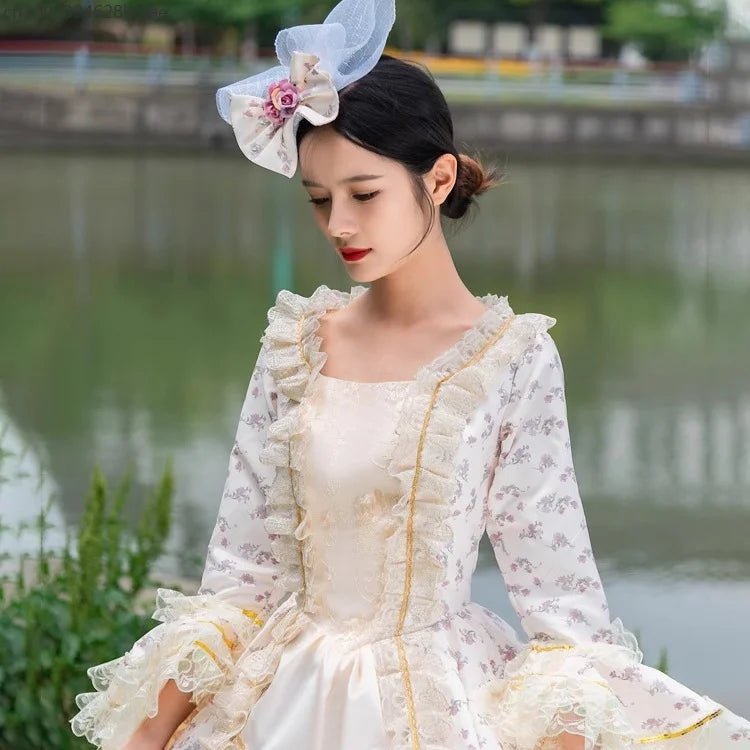 Medieval Retro Court Ball Gown Wedding Evening Dresses Victorian Prom Theater Party Gowns Masquerade Stage Princess Outfit - Luzilly Bridal & Apparel