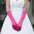 Medium Satin Wedding Gloves - Luzilly Bridal & Apparel
