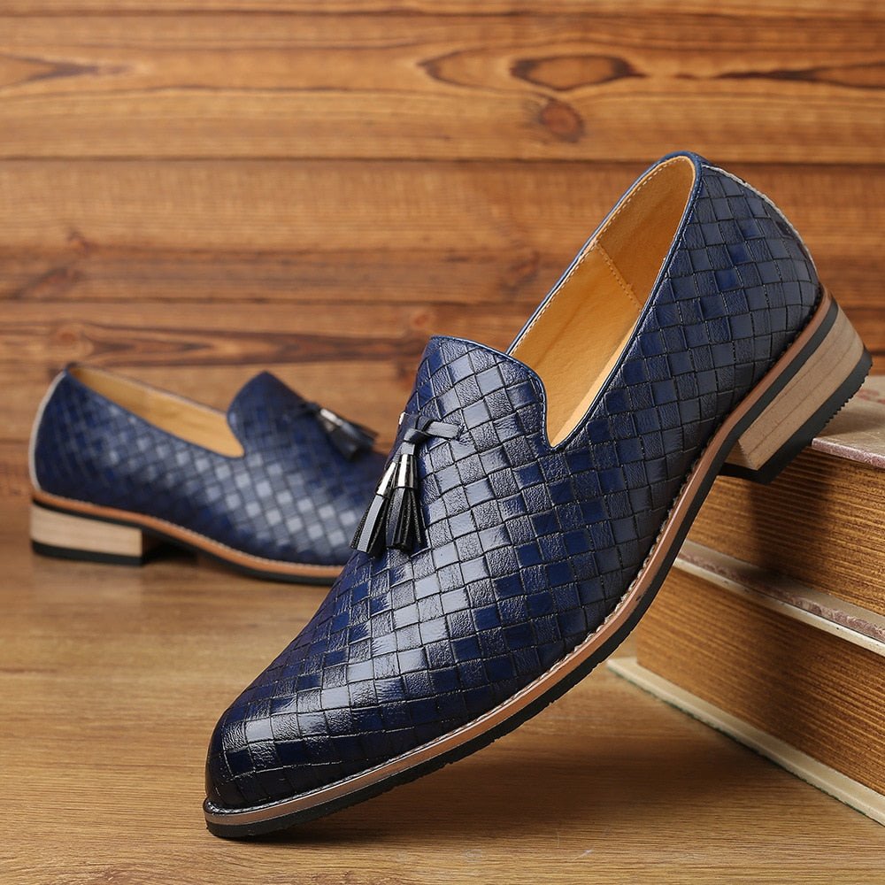 Men British Formal Dress Shoes for Male Coiffeur Tassel Formal Loafers Classic Wedding Party Footwear Slip On Plus Size 39-47 - Luzilly Bridal & Apparel