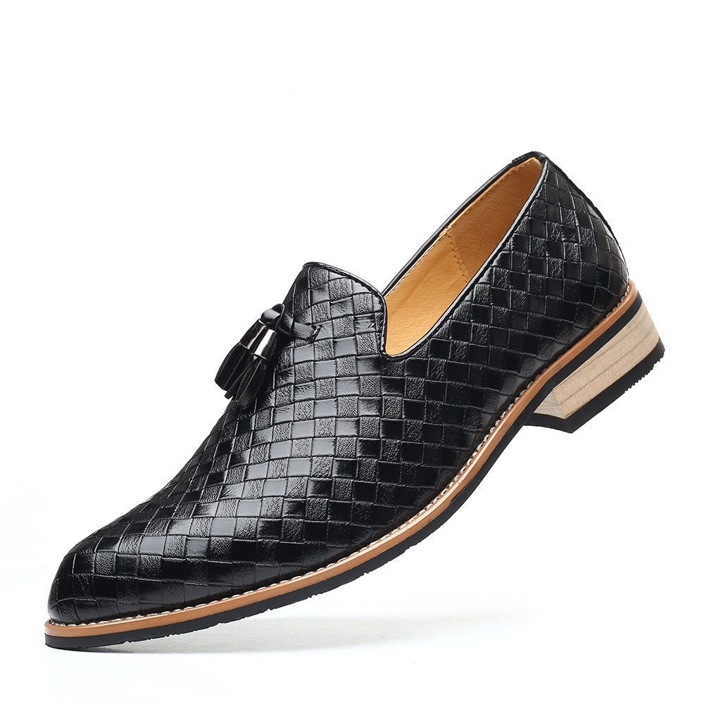 Men British Formal Dress Shoes for Male Coiffeur Tassel Formal Loafers Classic Wedding Party Footwear Slip On Plus Size 39-47 - Luzilly Bridal & Apparel