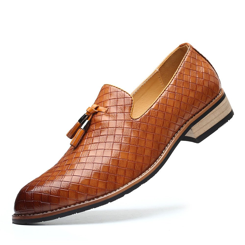 Men British Formal Dress Shoes for Male Coiffeur Tassel Formal Loafers Classic Wedding Party Footwear Slip On Plus Size 39-47 - Luzilly Bridal & Apparel