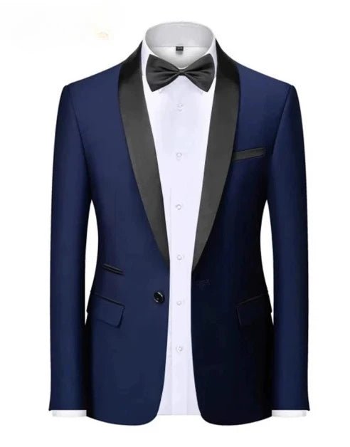 Men Formal Slim Fit Tuxedo Prom Suit Male Groom Wedding Blazers High Quality Groomsman Luxury Dress Business Banquet Party Suit - Luzilly Bridal & Apparel