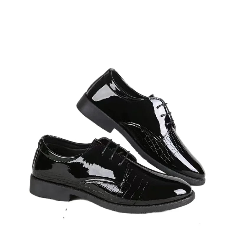 Men Leather Shoes Business Formal Fashion Leather Shoes Korean Style Casual Youth Versatile Men Leather Shoes - Luzilly Bridal & Apparel