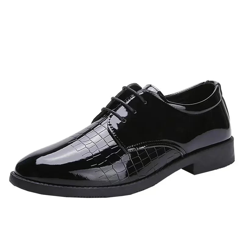 Men Leather Shoes Business Formal Fashion Leather Shoes Korean Style Casual Youth Versatile Men Leather Shoes - Luzilly Bridal & Apparel