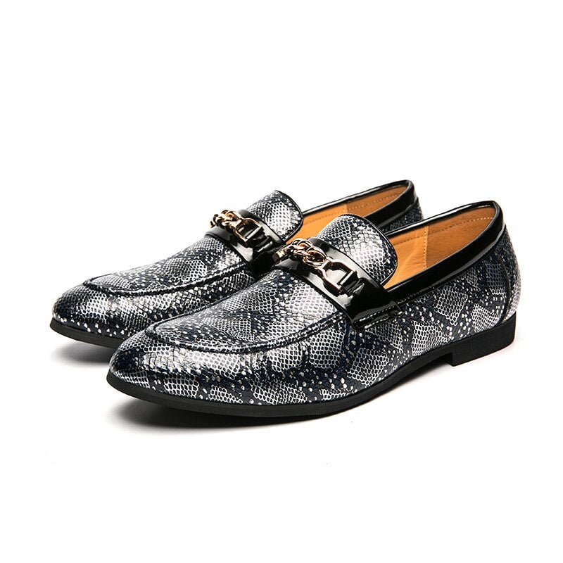 Men Leather Shoes Men Luxury Camouflage Gold National Pattern Oxfords Men Classic Gentleman Wedding Prom Shoes Big Size - Luzilly Bridal & Apparel