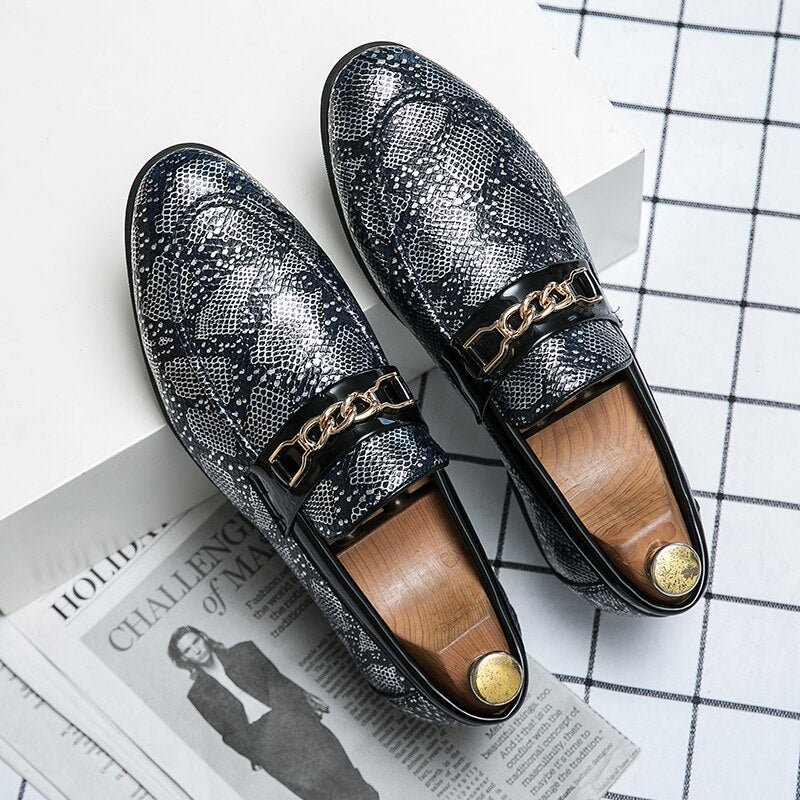 Men Leather Shoes Men Luxury Camouflage Gold National Pattern Oxfords Men Classic Gentleman Wedding Prom Shoes Big Size - Luzilly Bridal & Apparel
