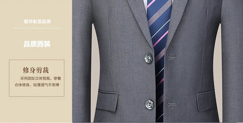 Men's 2-Piece Formal Business Suit — Blazer & Trousers - Luzilly Bridal & Apparel
