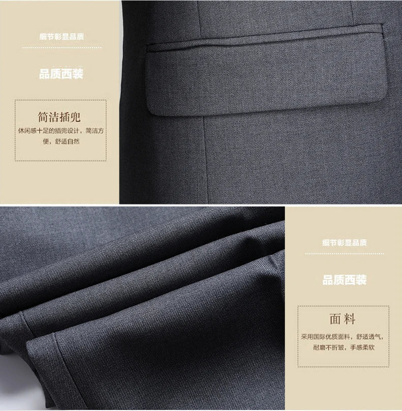 Men's 2-Piece Formal Business Suit — Blazer & Trousers - Luzilly Bridal & Apparel