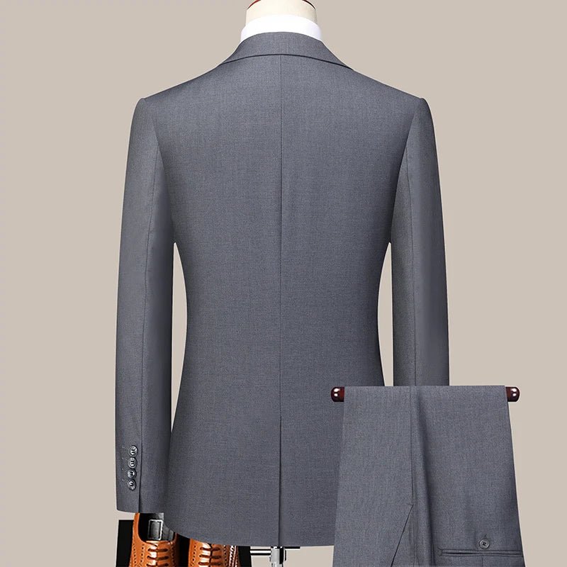 Men's 2-Piece Formal Business Suit — Blazer & Trousers - Luzilly Bridal & Apparel