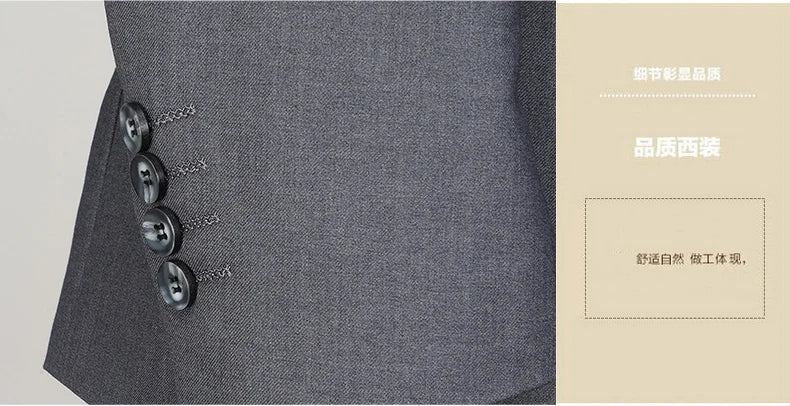 Men's 2-Piece Formal Business Suit — Blazer & Trousers - Luzilly Bridal & Apparel