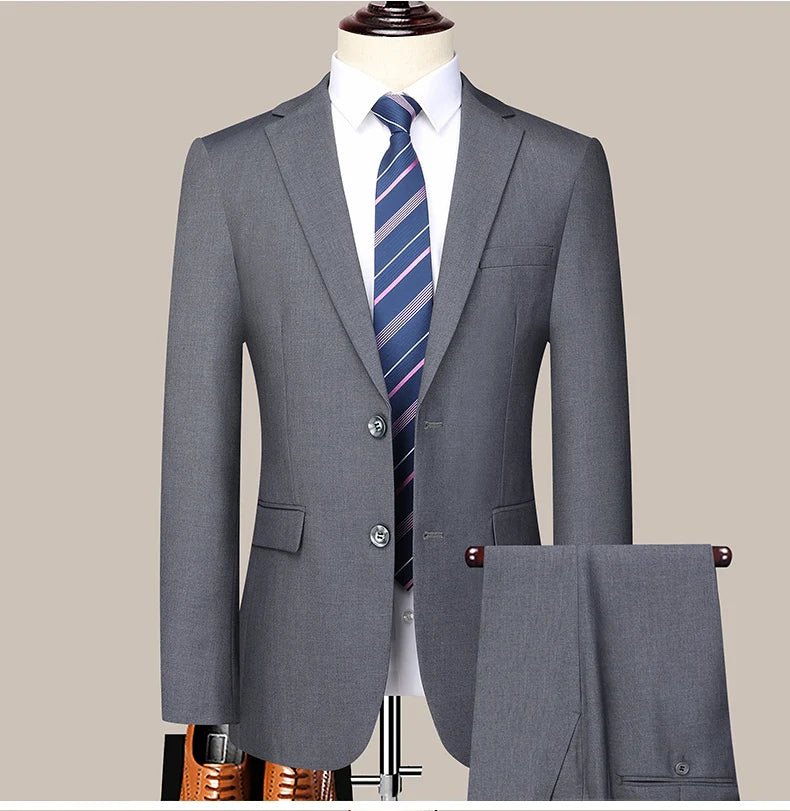 Men's 2-Piece Formal Business Suit — Blazer & Trousers - Luzilly Bridal & Apparel