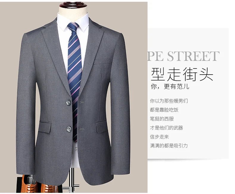 Men's 2-Piece Formal Business Suit — Blazer & Trousers - Luzilly Bridal & Apparel