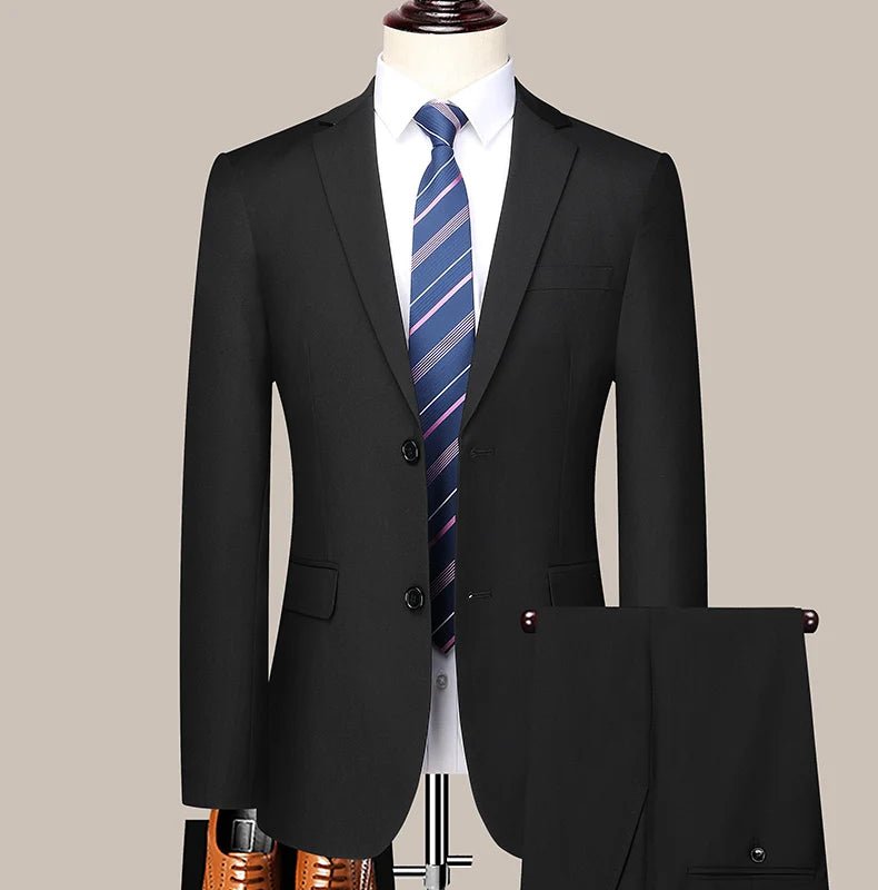 Men's 2-Piece Formal Business Suit — Blazer & Trousers - Luzilly Bridal & Apparel