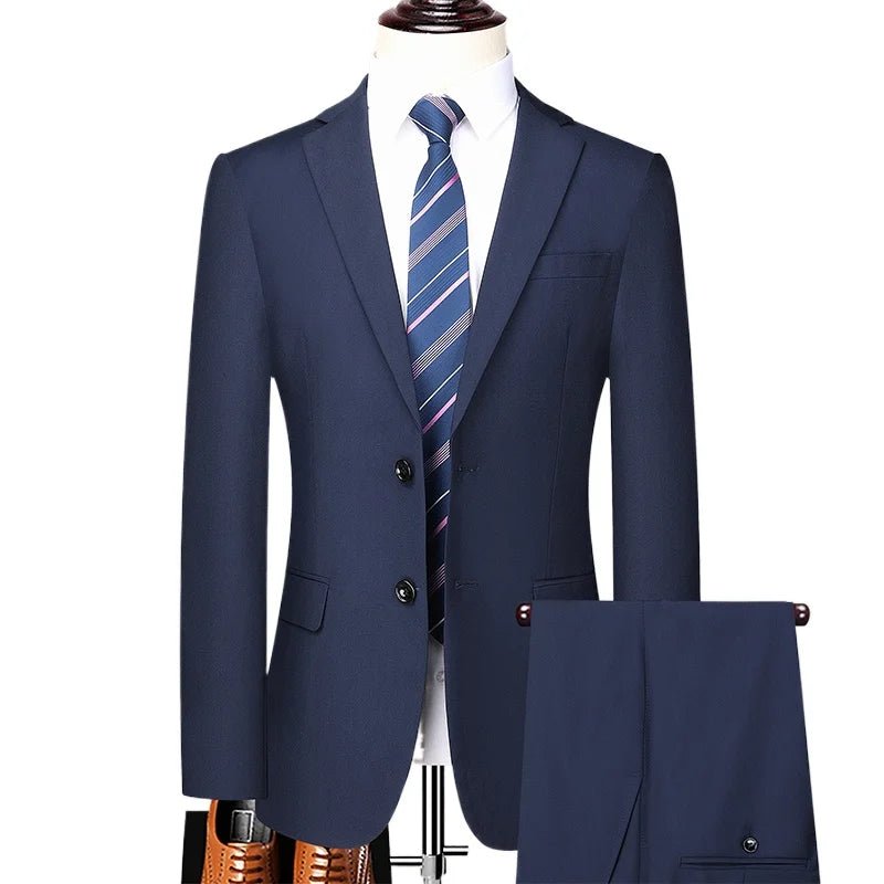 Men's 2-Piece Formal Business Suit — Blazer & Trousers - Luzilly Bridal & Apparel