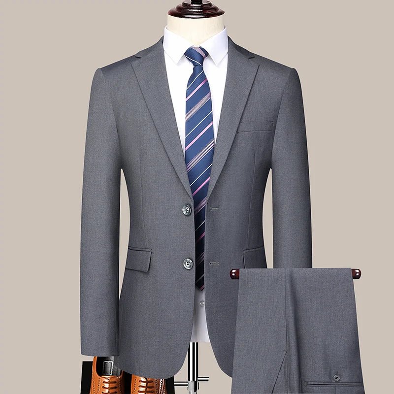 Men's 2-Piece Formal Business Suit — Blazer & Trousers - Luzilly Bridal & Apparel