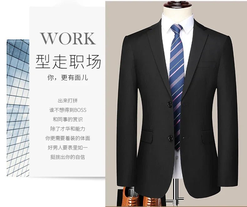 Men's 2-Piece Formal Business Suit — Blazer & Trousers - Luzilly Bridal & Apparel