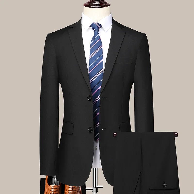 Men's 2-Piece Formal Business Suit — Blazer & Trousers - Luzilly Bridal & Apparel