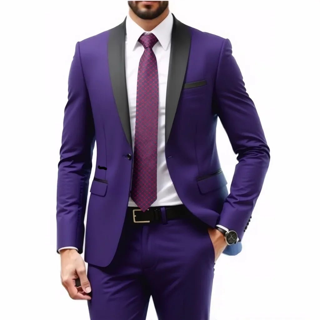 Men's 2-Piece Wedding Suit — Groom & Groomsmen Set - Luzilly Bridal & Apparel