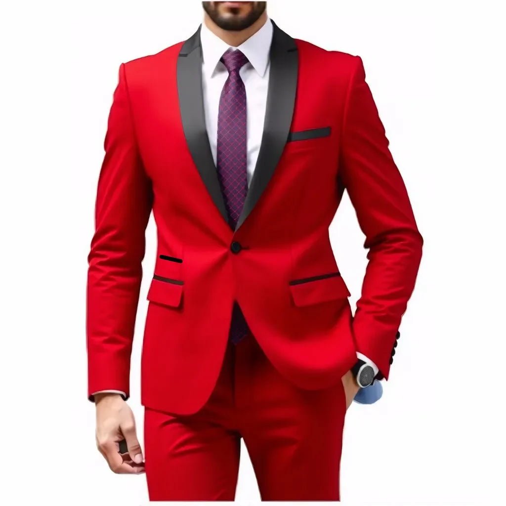 Men's 2-Piece Wedding Suit — Groom & Groomsmen Set - Luzilly Bridal & Apparel