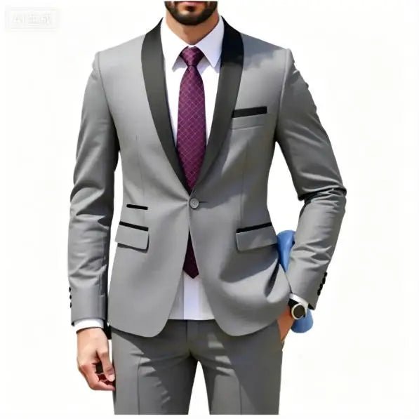 Men's 2-Piece Wedding Suit — Groom & Groomsmen Set - Luzilly Bridal & Apparel