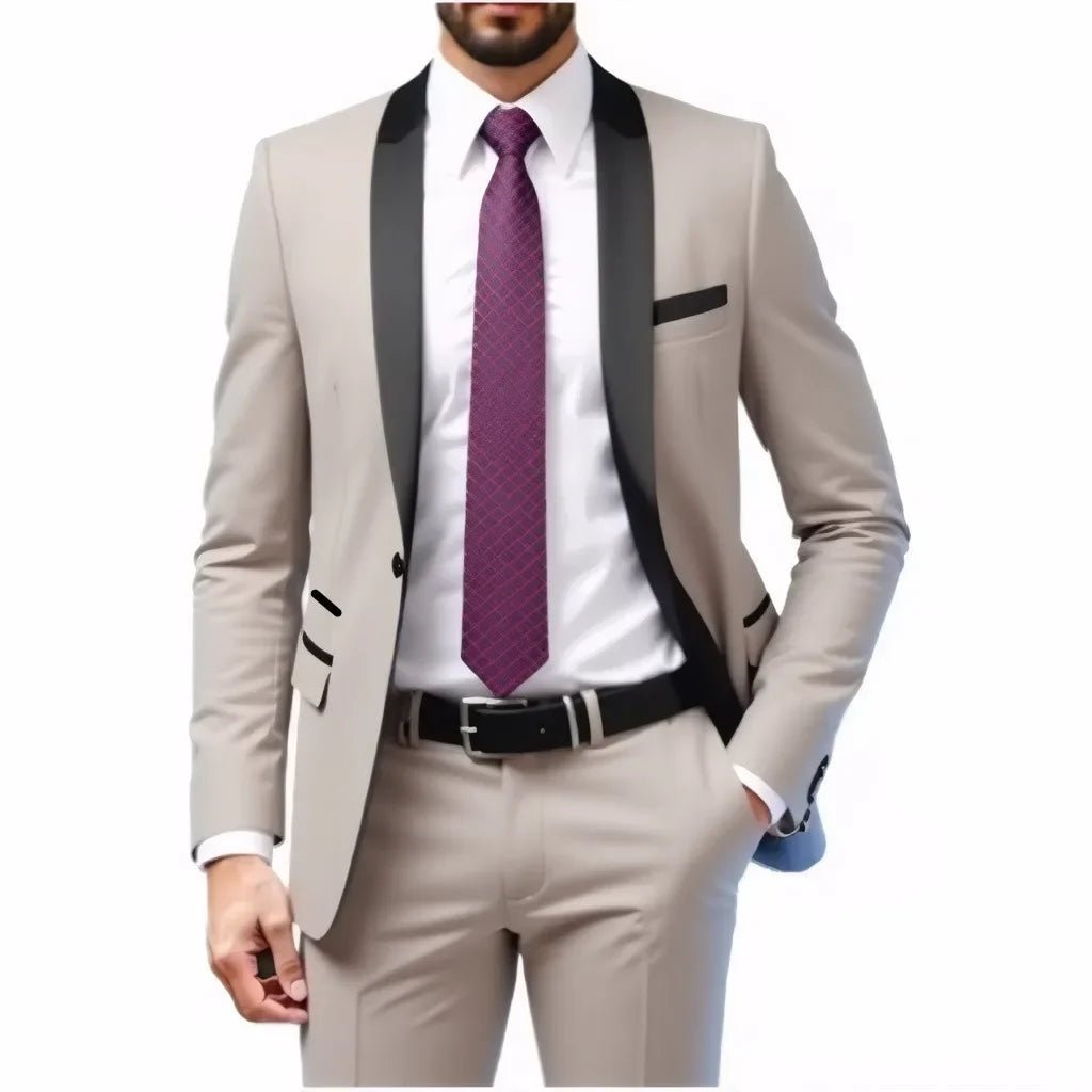 Men's 2-Piece Wedding Suit — Groom & Groomsmen Set - Luzilly Bridal & Apparel