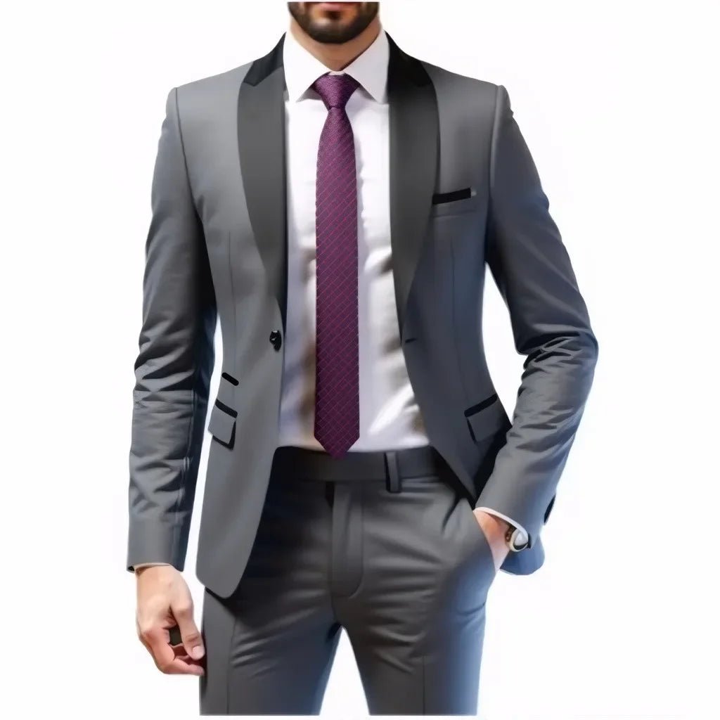 Men's 2-Piece Wedding Suit — Groom & Groomsmen Set - Luzilly Bridal & Apparel