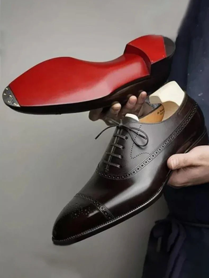 Men's Carved Brogue Dress Shoes - Luzilly Bridal & Apparel